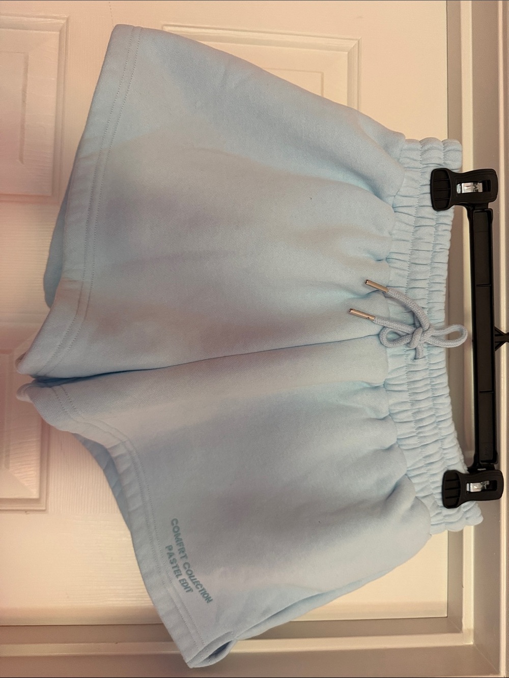 Women's Comfrt Pastel Blue Athletic Lounge Shorts with Drawstring Waist